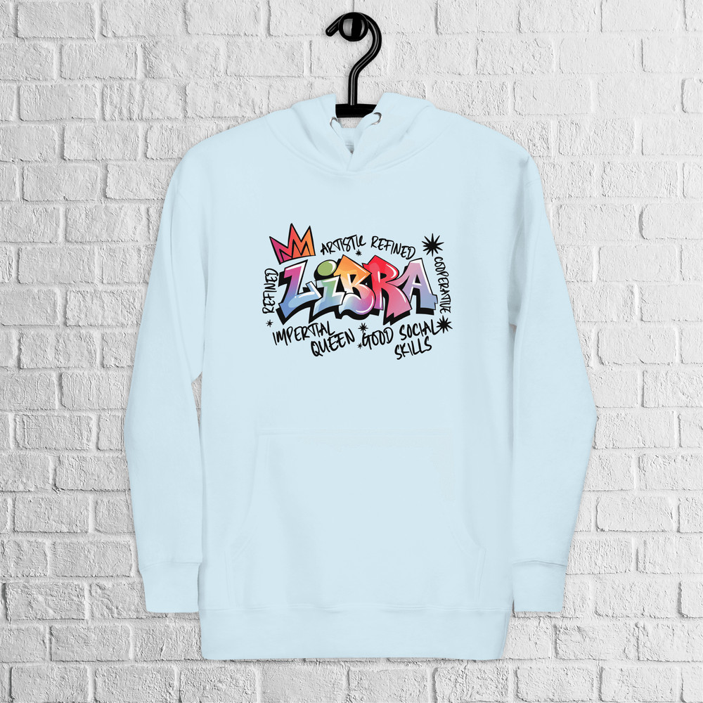 Libra Zodiac Graffiti Premium Hoodie Libra Birthday Gift Hoodie Graffiti Street Art Hoodie Astrolog 3