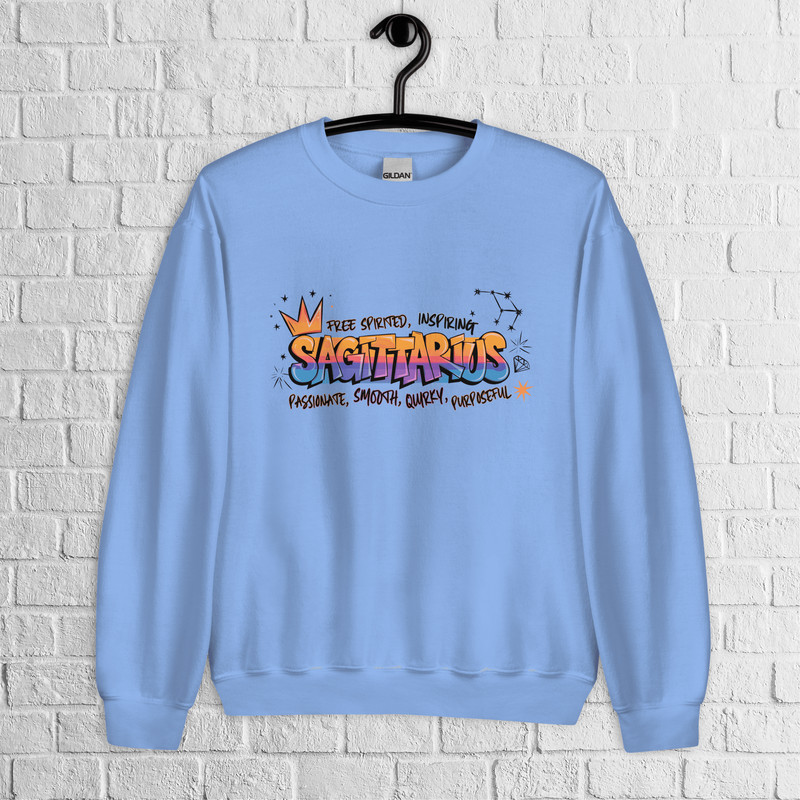 Sagittarius Zodiac Graffiti Sweatshirt Sagittarius Birthday Gift Sweatshirt Graffiti Street Art Ast 6