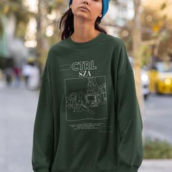 sza retro sweatshirt: ctrl shirt merch & sos tour 2024