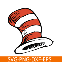 red and white striped hat svg, dr seuss svg, cat in the hat svg ds104122323