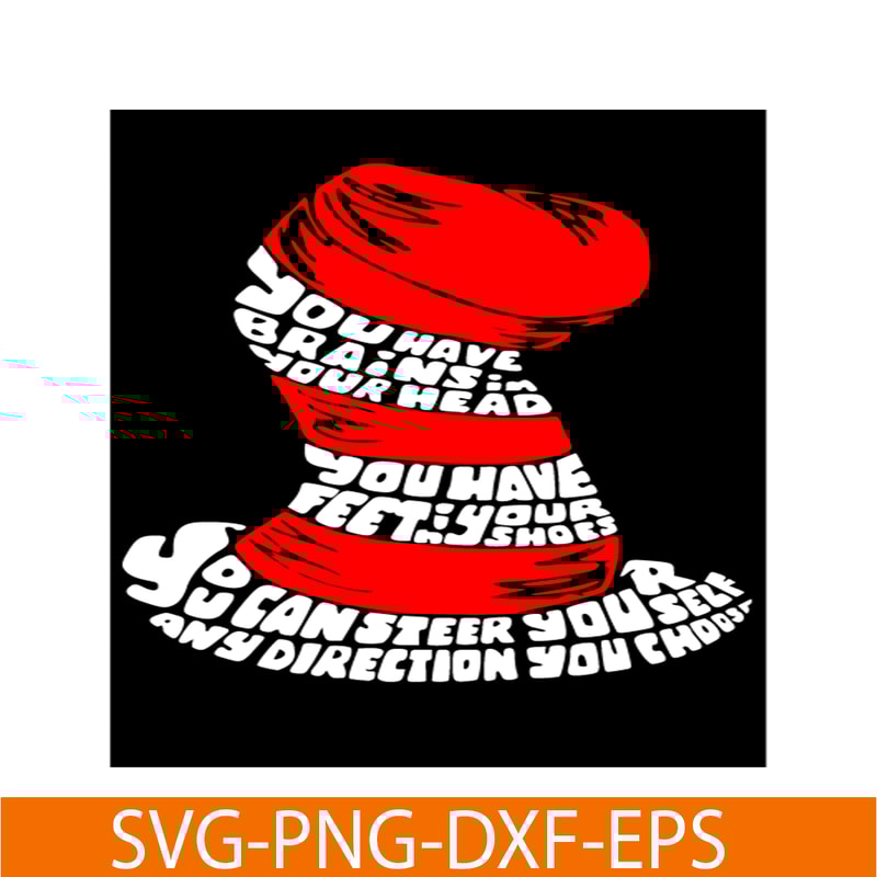 DS105122355-You have brains SVG, Dr Seuss SVG, Cat In The Hat SVG DS105122355.png