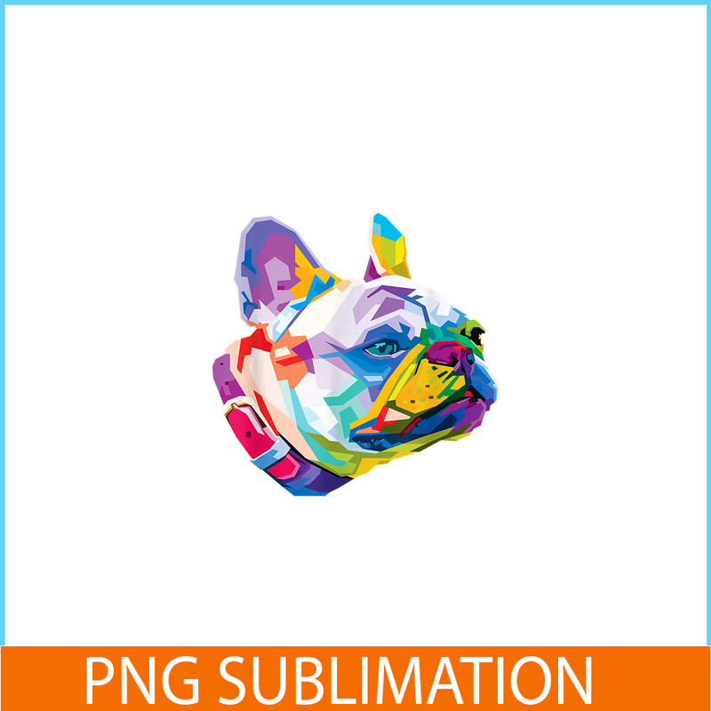 HL16102314-Colorful French Bulldog PNG, Dog Lover PNG, Bulldog Mascot PNG.png