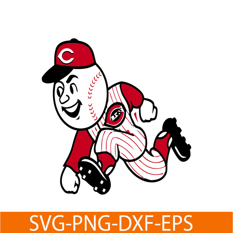 MLB01122322-Cincinnati Reds The Baseball Player SVG PNG DXF EPS AI, Major League Baseball SVG, MLB Lovers SVG MLB01122322.png