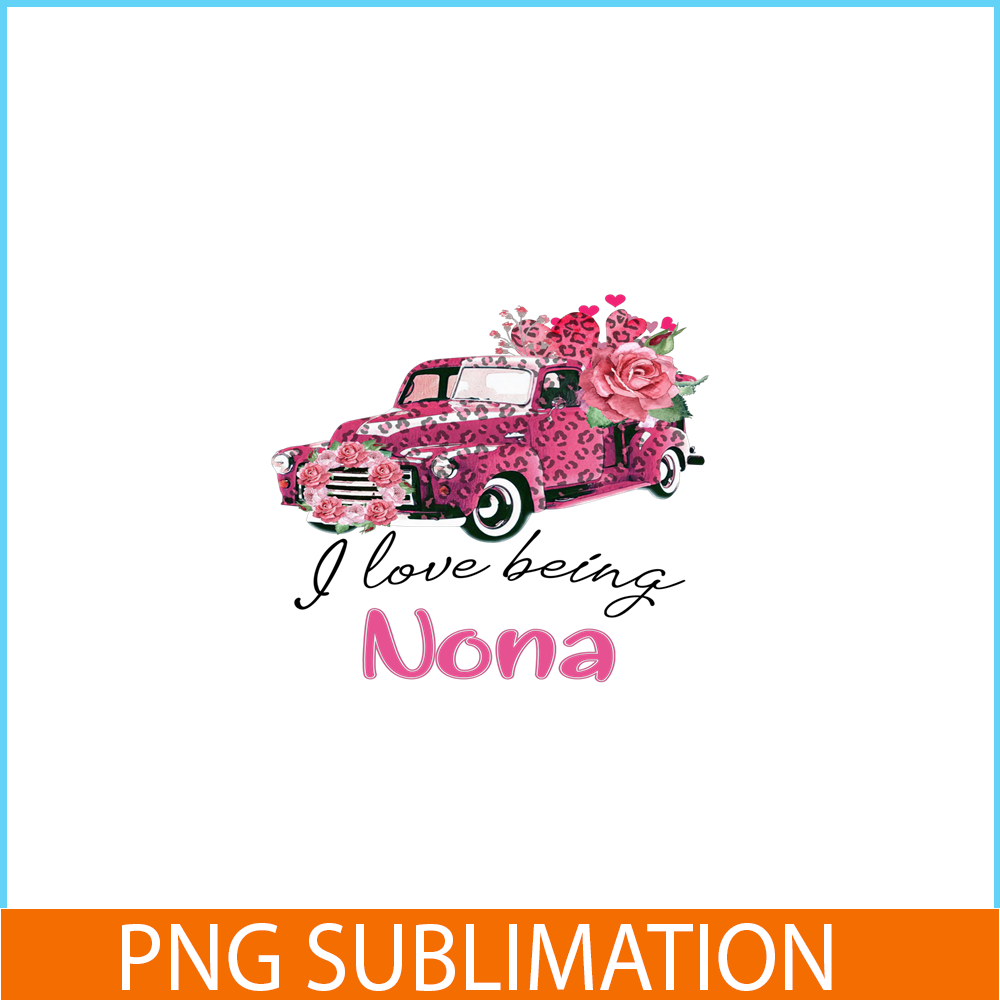 VLT19102356-I Love Being Nona PNG, Pink Valentine PNG, Valentine Holidays PNG.png