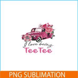 i love being tee tee png, pink valentine png, valentine holidays png