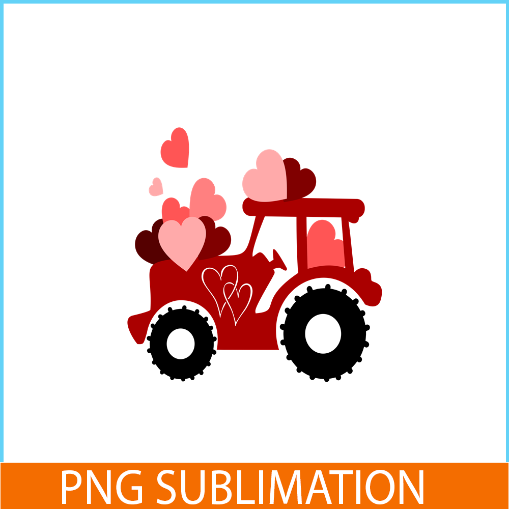 VLT21102374-Hearts Truck PNG, Sweet Valentine PNG, Valentine Holidays PNG.png