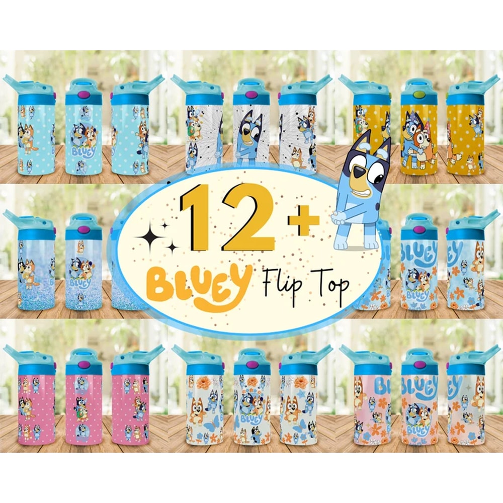 Bluey Tumbler Wrap Bundle, Bluey Sublimation Designs, Straight Tumbler Wrap Bundle, Bluey Tumbler Wrap, Commercial Use.jpg