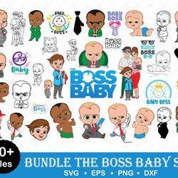 boss baby boy clipart svg bundle, baby boy digital papers, african baby girl, birthday wrapping papers
