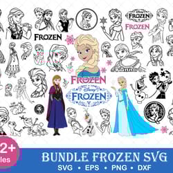 disney frozen, frozen silhouette, frozen party decor, frozen anna svg, frozen elsa