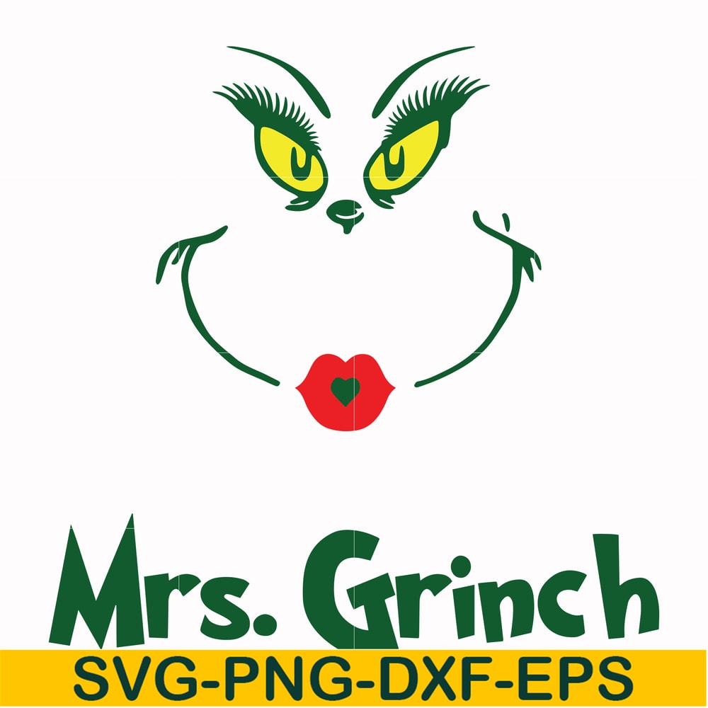 DR00039-Mrs. Grinch svg, png, dxf, eps file DR00039.jpg
