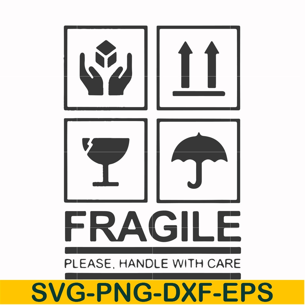 FN000567-Fragile please handle with care svg, png, dxf, eps file FN000567.jpg