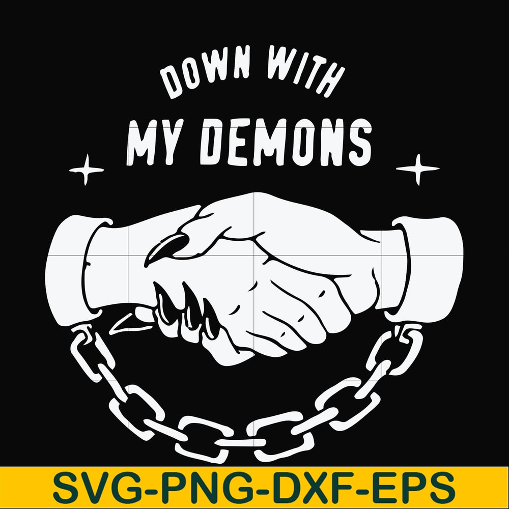 FN000697-Down with my Demons svg, png, dxf, eps file FN000697.jpg