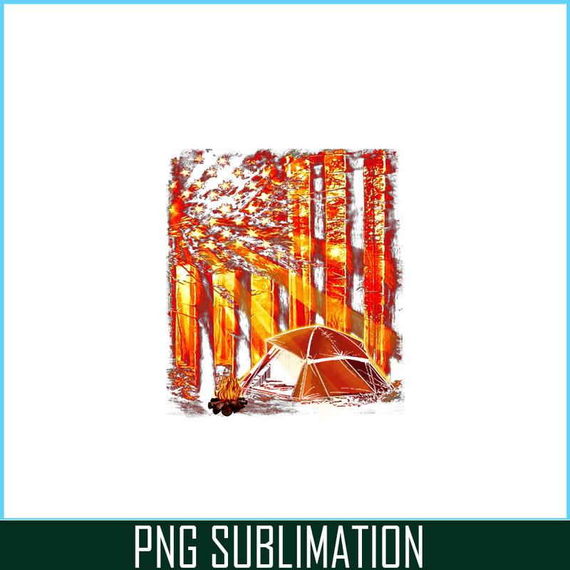 CAMP07112365-Into the wood PNG America Flag Camping PNG Loving Camping PNG.png