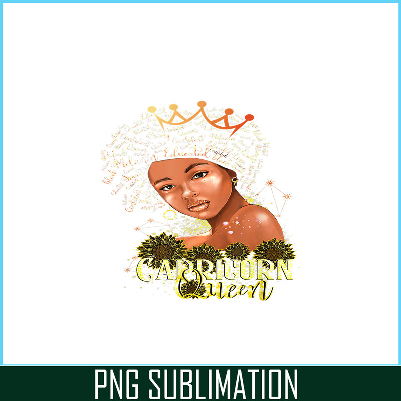 CPB28102301-Capricorn Queen PNG Strong Smart Afro Melanin PNG Gift For Black Women PNG.png