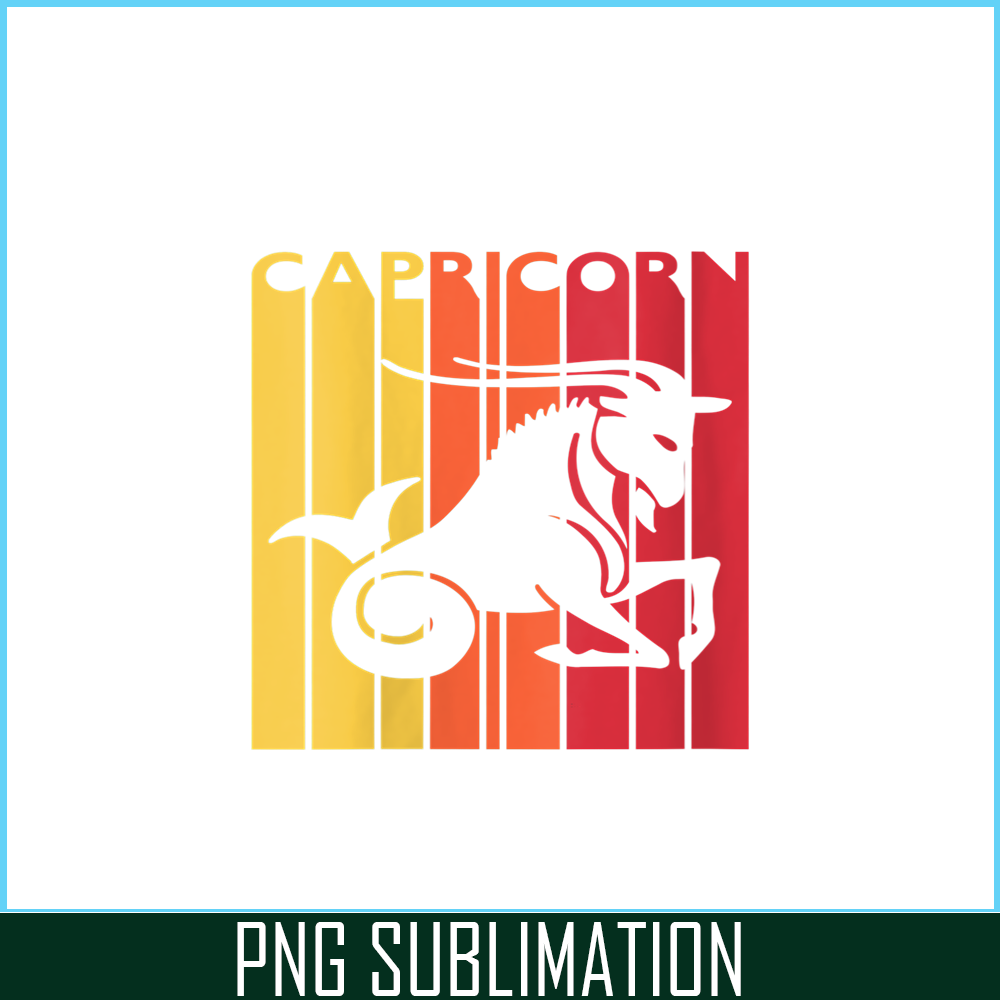 CPB28102383-Retro Capricorn PNG Zodiac Sign PNG December January Birthday Gift PNG.png