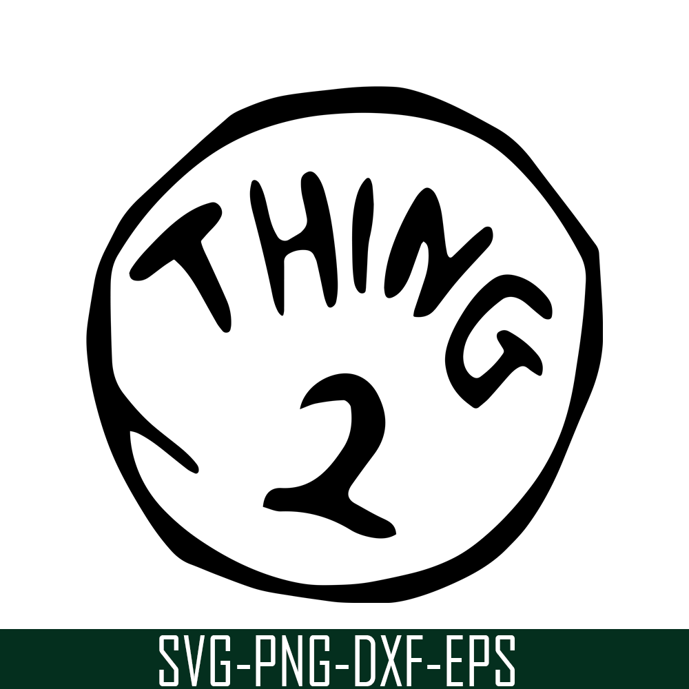 DS104122336-Thing 2 The Simple Text SVG, Dr Seuss SVG, Cat in the Hat SVG DS104122336.png