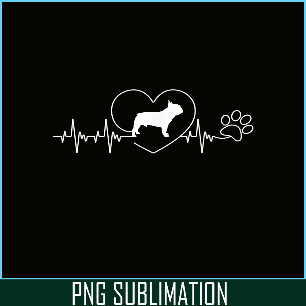 HL161023141-French Bulldog Heartbeat PNG, French Bulldog PNG, French Dog Artwork PNG.png