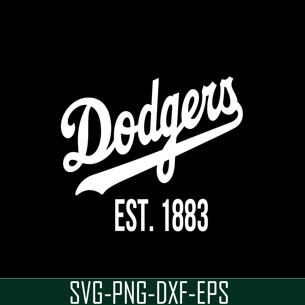 MLB011223136-Dodgers EST 1883 Text SVG, Major League Baseball SVG, MLB Lovers SVG MLB011223136.png