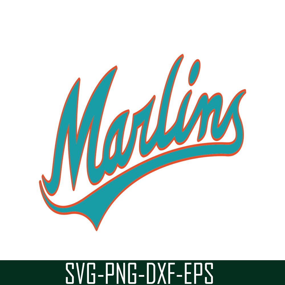 MLB011223146-Marlins Green Text SVG, Major League Baseball SVG, MLB Lovers SVG MLB011223146.png