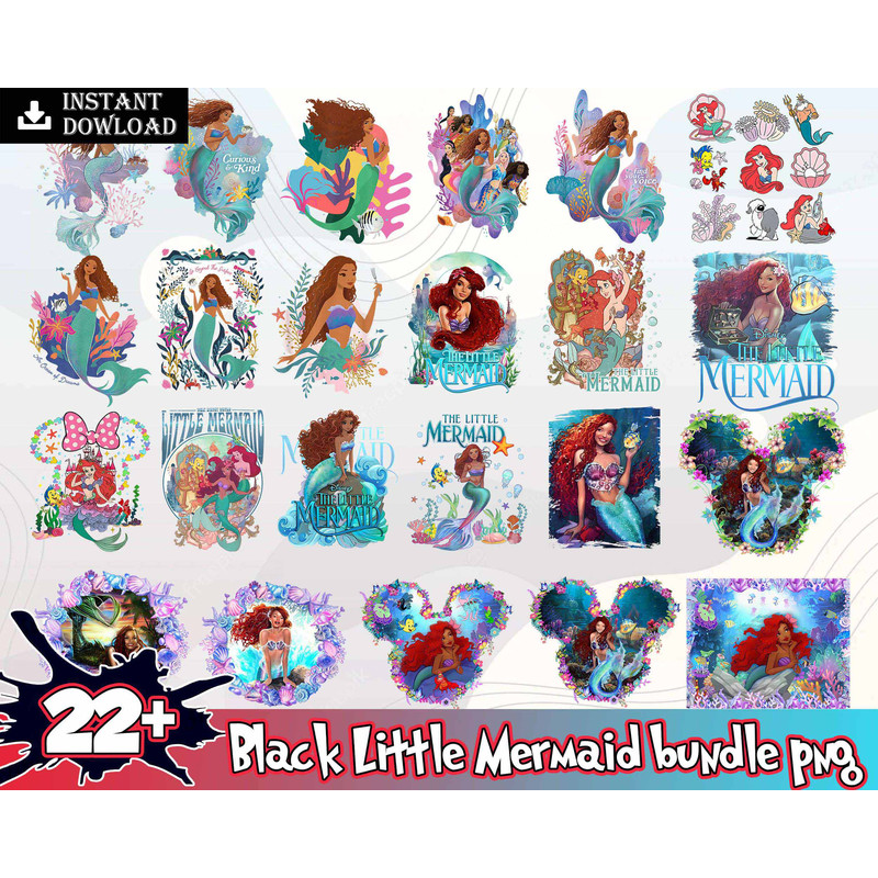 Little Mermaid Ariel Live Action Png, Ariel Princess Black Queen Png, The Little Mermaid Black Mermaid Princess Png, Little Mermaid.jpg