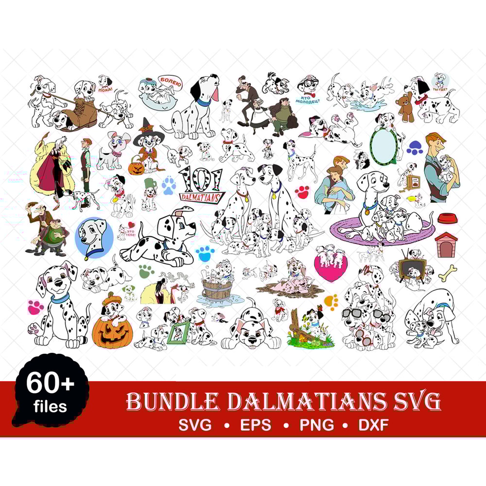 New Dalmatian Svg Bundle , Dog Svg , Cut Files for Cricut And Laser Engraving ,Dog bundle svg and Dxf Files.jpg