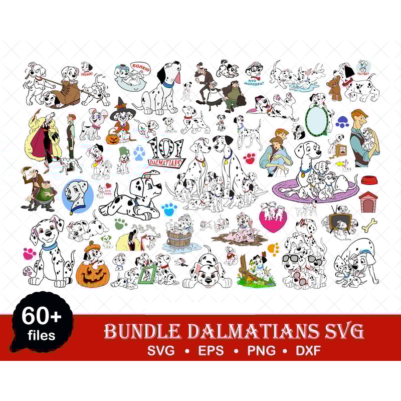 New Dalmatian Svg Bundle , Dog Svg , Cut Files for Cricut And Laser Engraving ,Dog bundle svg and Dxf Files.jpg