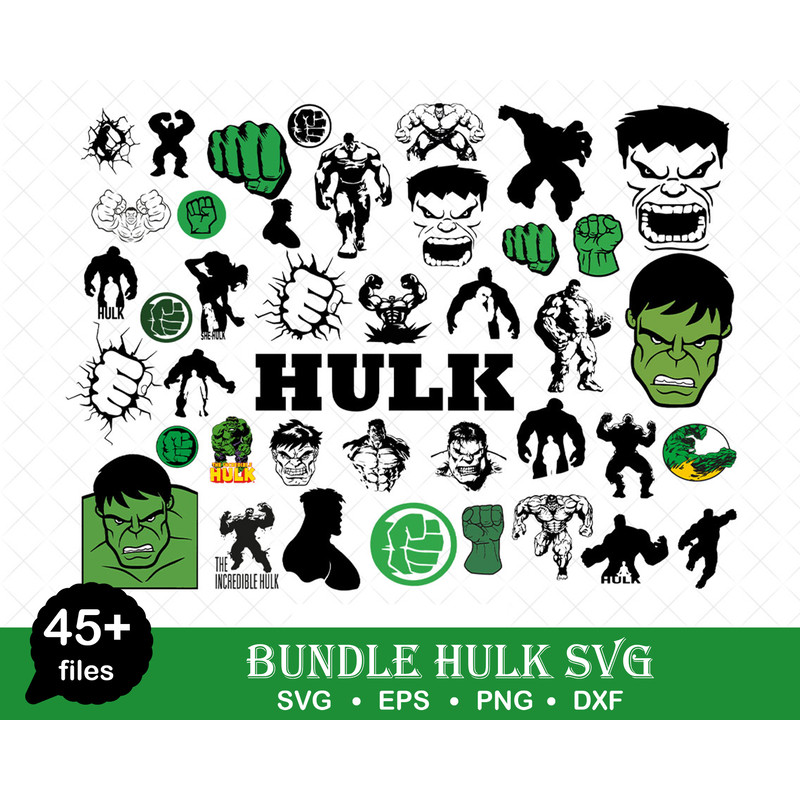 New Hulk Mega Bundle Svg, Hulk png, Hulk clipart, Hulk svg for cricut, Digital Files.jpg