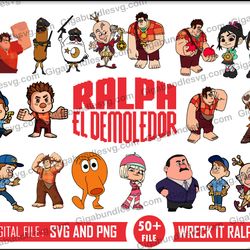 wreck it ralph svg, ralph svg, vanellope svg, fix it felix svg, ralph breaks the internet svg, wreck it ralph cricut