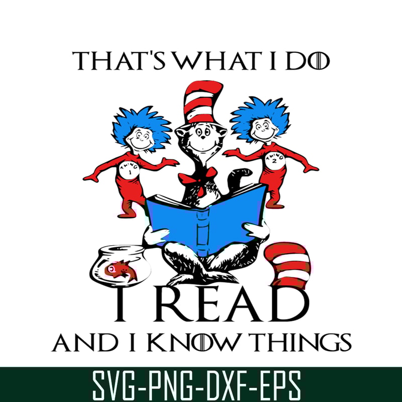 DS105122342-Cat in the hat reading rab SVG, Dr Seuss SVG, Cat In The Hat SVG DS105122342.png
