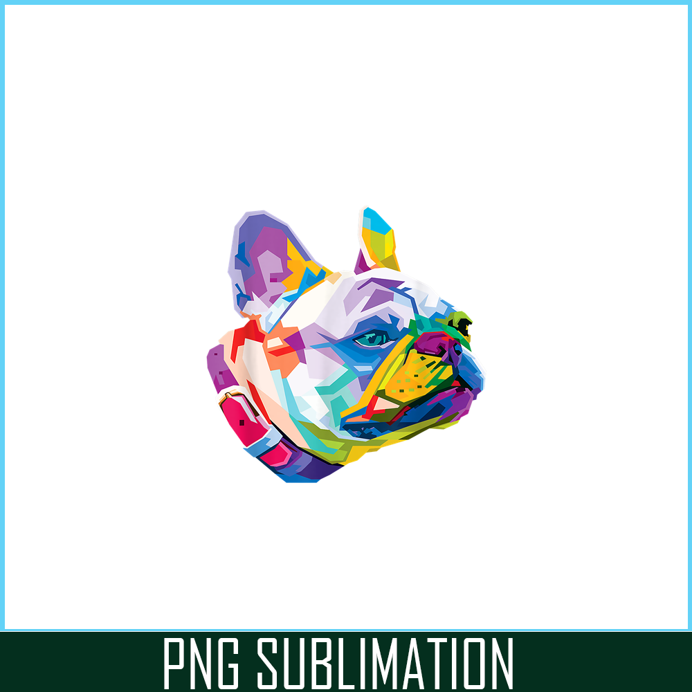 HL16102314-Colorful French Bulldog PNG, Dog Lover PNG, Bulldog Mascot PNG.png