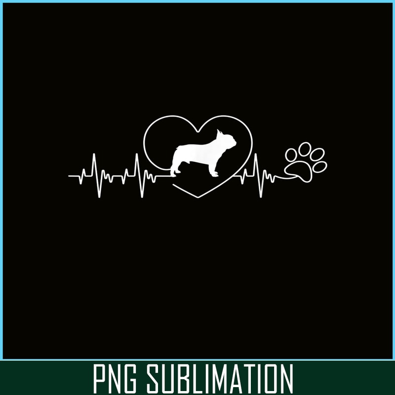 HL161023141-French Bulldog Heartbeat PNG, French Bulldog PNG, French Dog Artwork PNG.png
