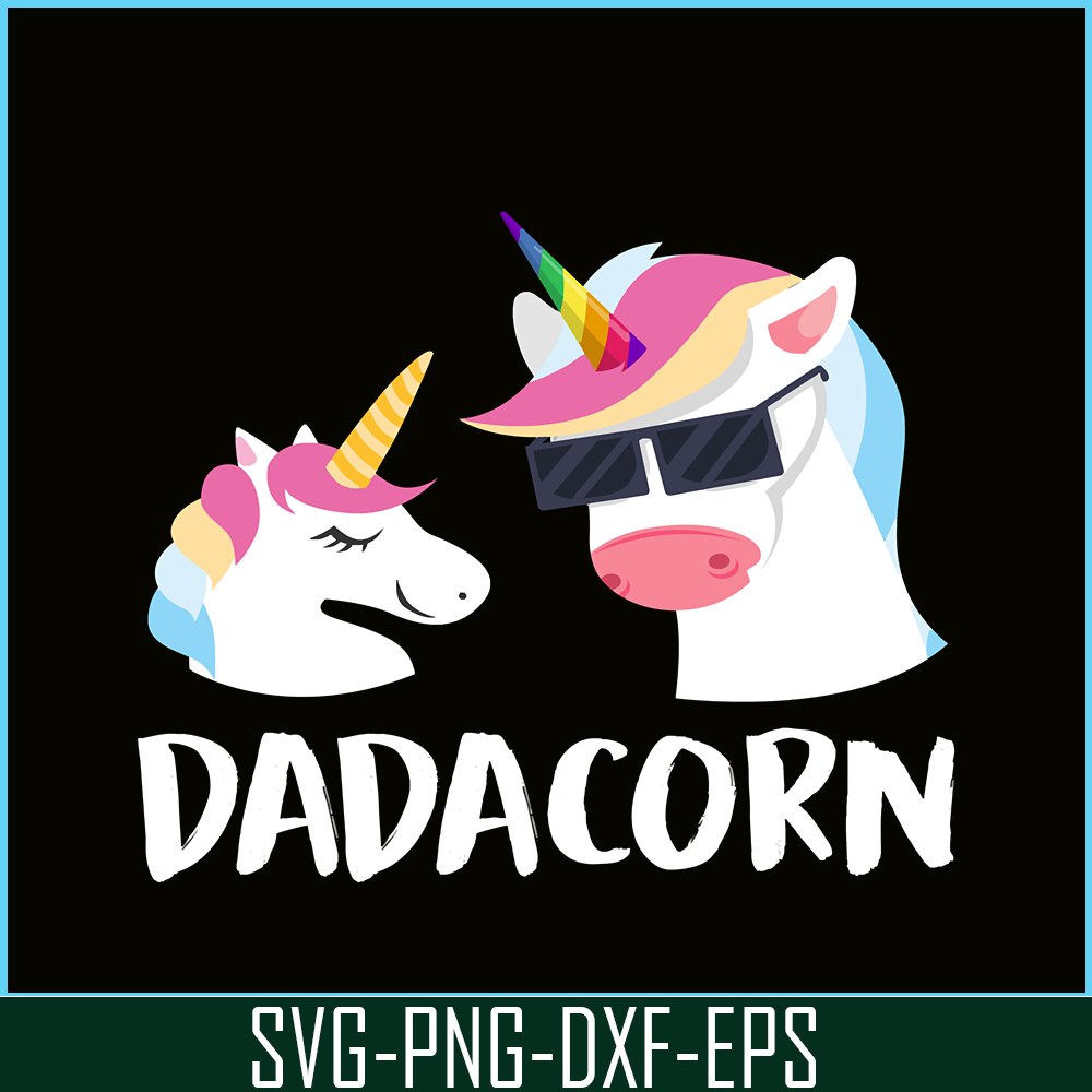PNG14102357-Dadacorn Unicorn Dad And Baby Fathers Day T-Shirt Classic T-Shirt Png.png