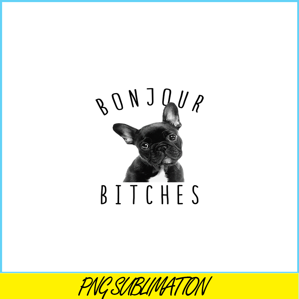HL16102310-Bonjour Bitches PNG , Funny French Bulldog PNG, Dog Lover PNG.png
