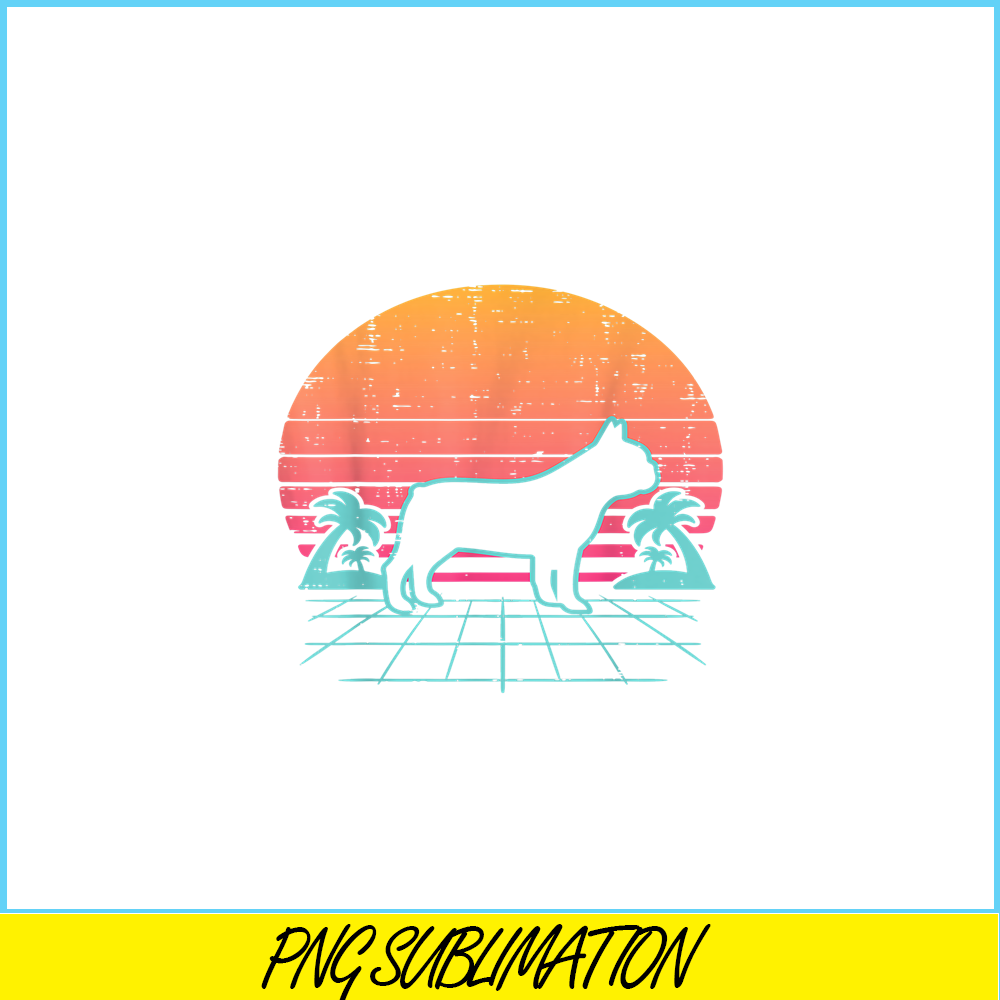 HL161023108-French Bulldog Vaporwave Aesthetic PNG, Frenchie Dog Lover PNG, French Dog Artwork PNG.png