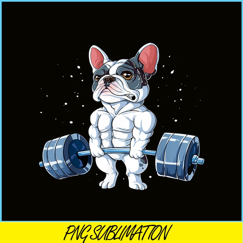 HL161023112-French Bulldog Weightlifting Deadlift PNG, Frenchie Dog Lover PNG, French Dog Artwork PNG.png