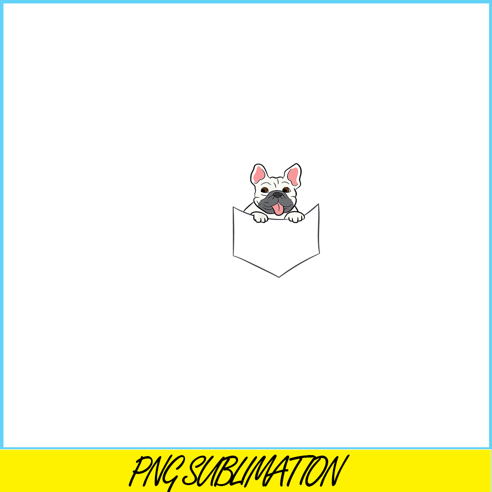 HL16102368-French Bulldog In A Pocket PNG, Frenchie Dog Lover PNG, French Dog Artwork PNG.png