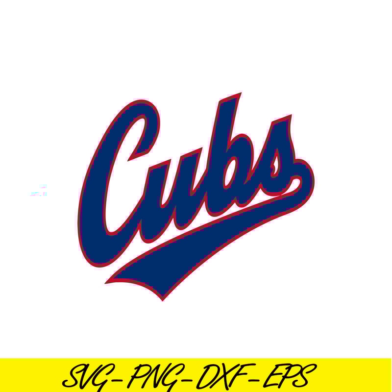 MLB01122303-The Cubs Text SVG PNG DXF EPS AI, Major League Baseball SVG, MLB Lovers SVG MLB01122303.png