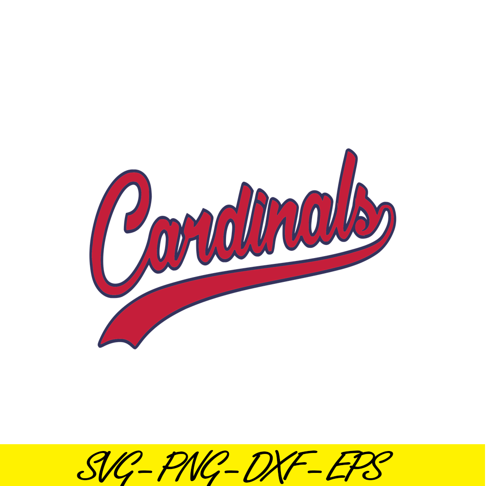 MLB2041223106-Cardinals Red Text SVG, Major League Baseball SVG, Baseball SVG MLB2041223106.png