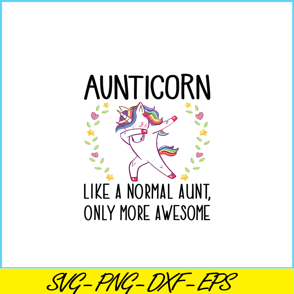 PNG14102345-Aunticorn Dabbing Unicorn Aunt Gift for Auntie Relaxed Fit T-Shirt Png.png