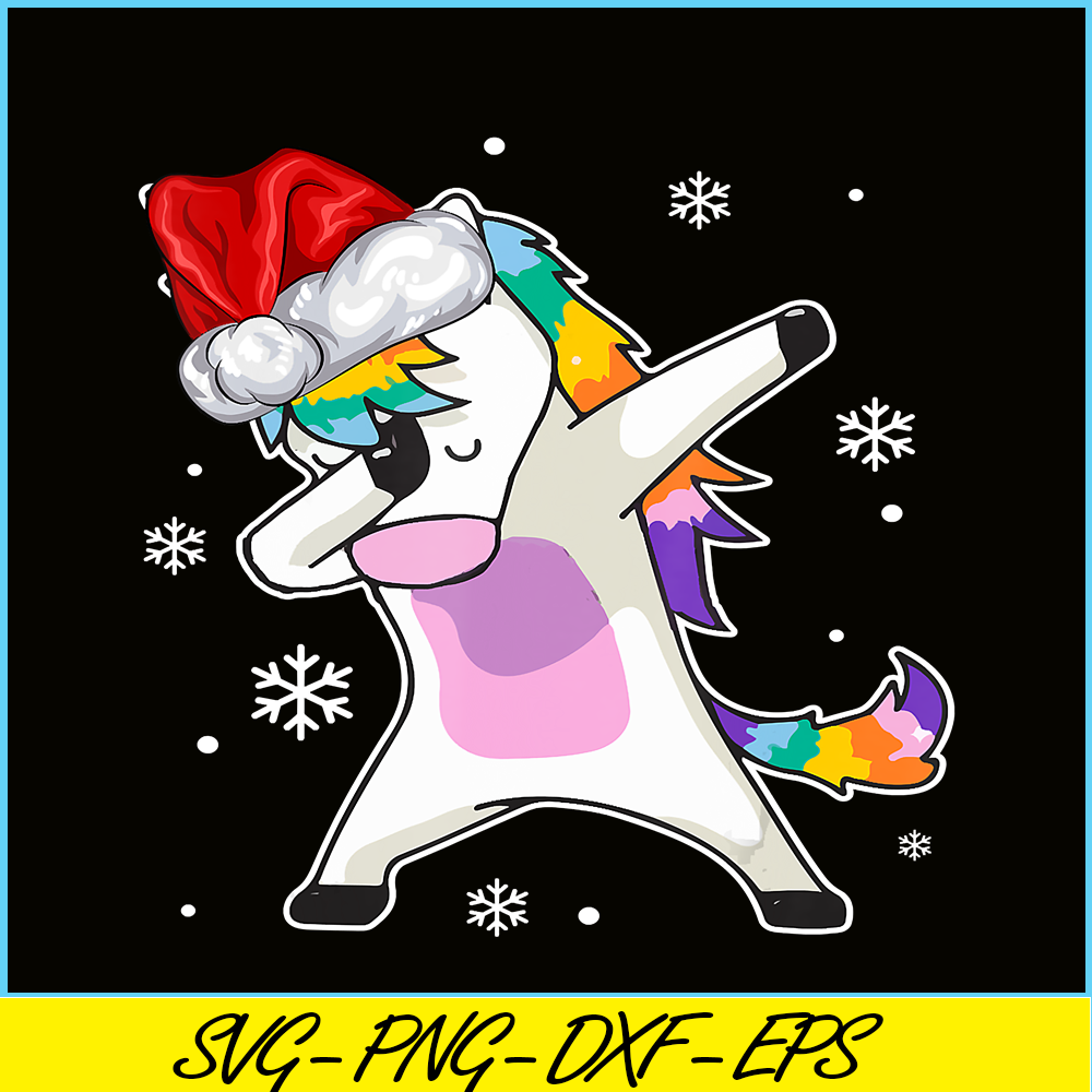 PNG14102354-Dabbing Unicorn Christmas Girls Kids Women Santa Xmas T-Shirt Png.png