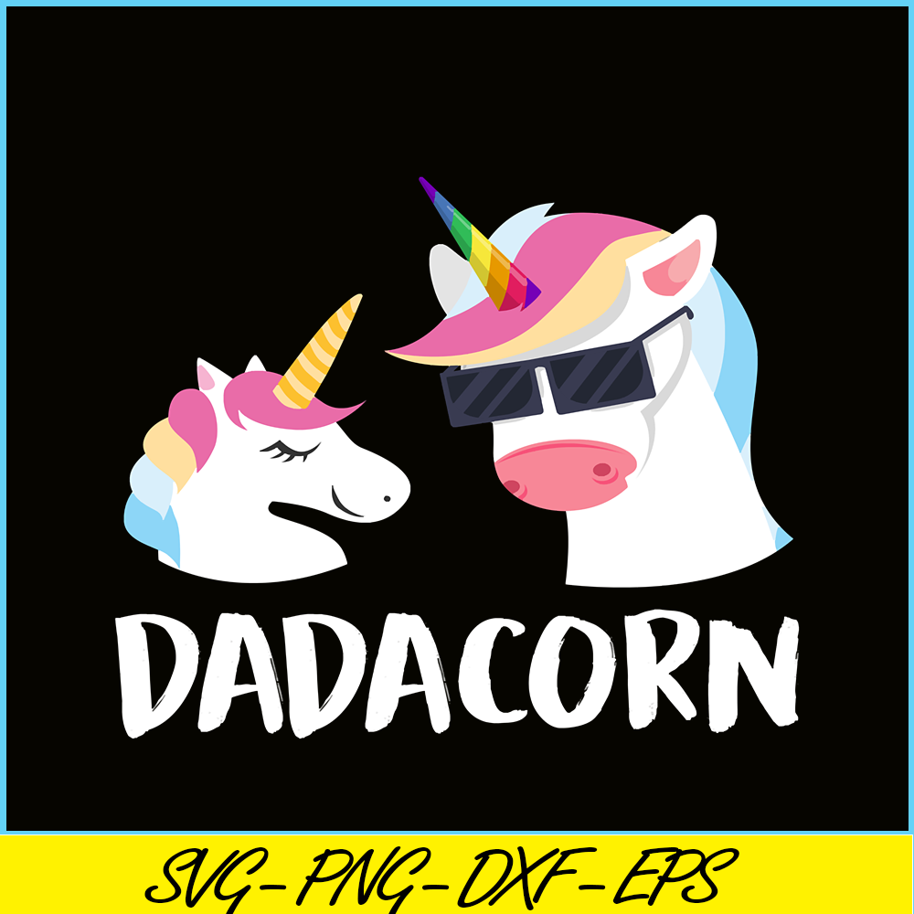 PNG14102357-Dadacorn Unicorn Dad And Baby Fathers Day T-Shirt Classic T-Shirt Png.png