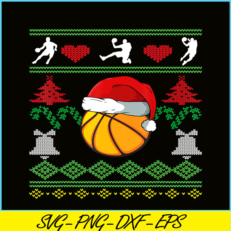 PNG14102385-Basketball Santa Hat Ugly Christmas Gift Xmas Boys Men T-Shirt Png.png