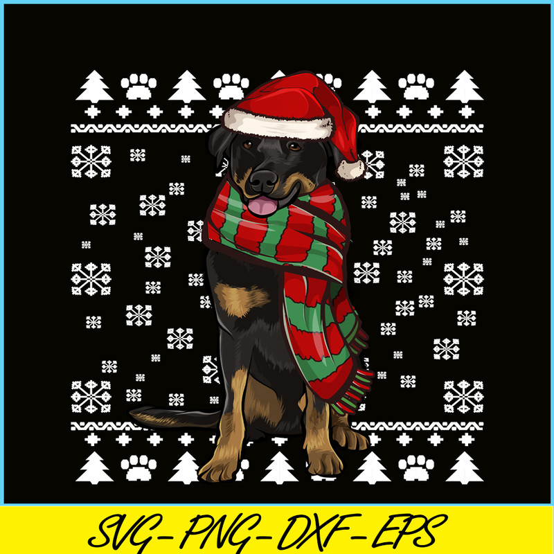PNG14102391-Beauceron Dog Santa Hat Xmas Ugly Christmas Long Sleeve T-Shirt Png.png