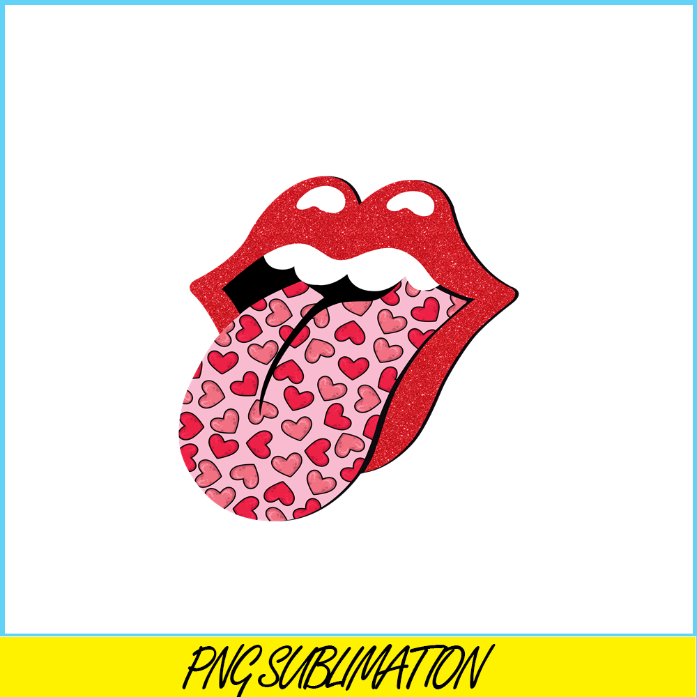 VLT21102350-Red Lips Tongue PNG, Sweet Valentine PNG, Valentine Holidays PNG.png