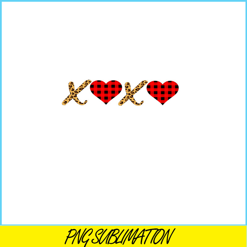 VLT21102378-XOXO Cheetah Hearts PNG, Sweet Valentine PNG, Valentine Holidays PNG.png