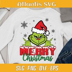 grinch fucking christmas santa svg png, happy xmas grinch santa hat svg dxf, grinch santa claus christmas svg png dxf ep