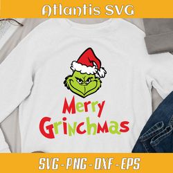 funny merry grinchmas svg dxf, santa hat grinchmas svg dxf, funny christmas grinchmas svg dxf png eps
