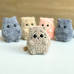 No Sew Cat Crochet Pattern, Amigurumi Tutorial, Cute Kitty Plushie, Easy Beginner Friendly Pattern