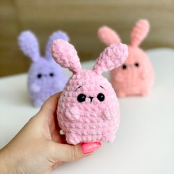 No Sew Bunny Crochet Pattern, Rabbit Amigurumi Tutorial, Cute Easter Plushie, Easy Beginner Friendly Pattern