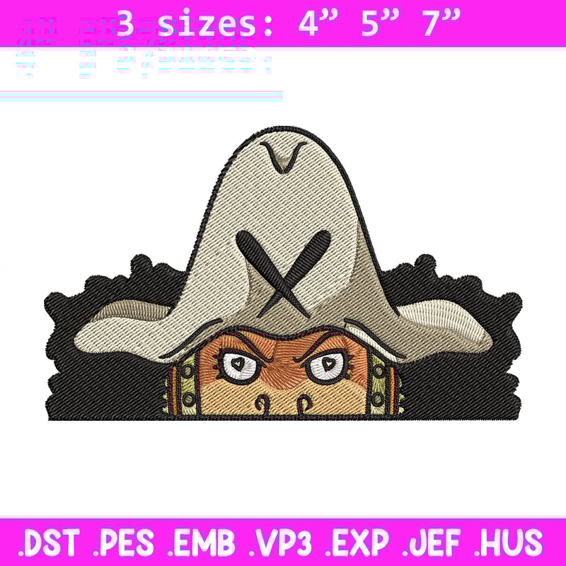 Usopp Peeker Embroidery Design, One piece Embroidery, Embroidery File, Anime Embroidery, Anime shirt, Digital download..jpg
